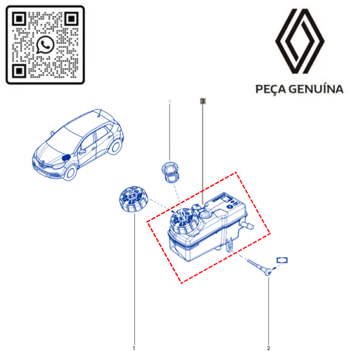 RN 16346R 460916346R RESERVATORIO DO FLUIDO DE FREIO LOG IISAN IIDUSCAP - 5